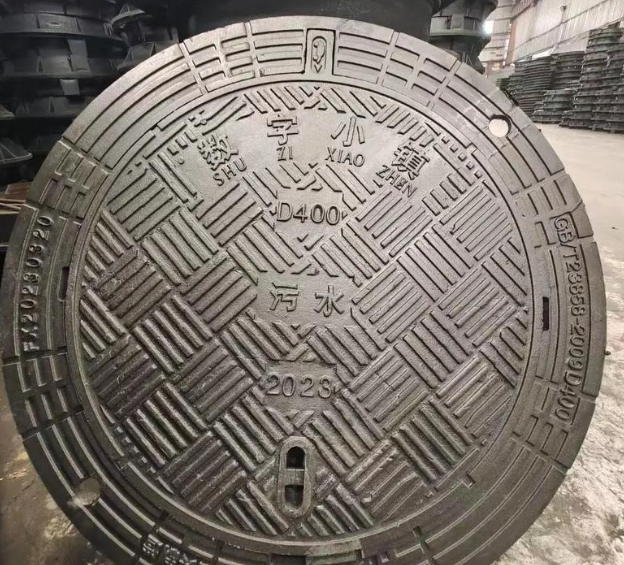 杭锦后球墨铸铁防沉降井盖展示
